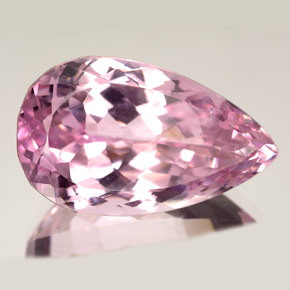 Kunzite rose naturelle en forme de poire, 27,82 ct, VS
