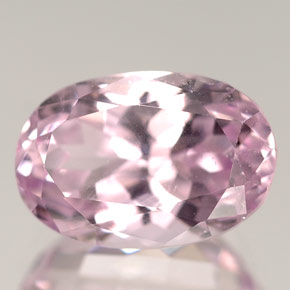 Kunzite rose naturelle coupe ovale, 7,49 ct, VVS-VS