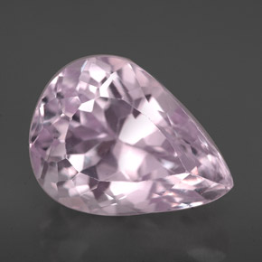 Kunzite rose naturelle en forme de poire, 8,08 ct, VS
