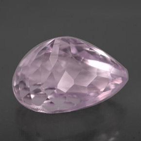 Kunzite rose naturelle en forme de poire, 8,08 ct, VS