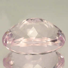 Kunzite rose naturelle coupe ovale, 14,09 ct, IF