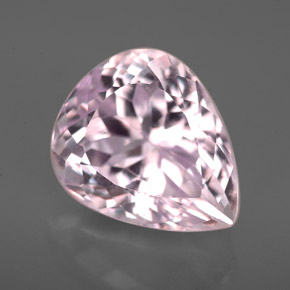 Kunzite rose naturelle en forme de poire, 8,09 ct, VVS-VS