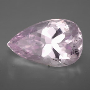 Kunzite rose naturelle en forme de poire, 11,22 ct, VVS