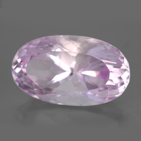 Kunzite rose naturelle coupe ovale, 11,37 ct, SI
