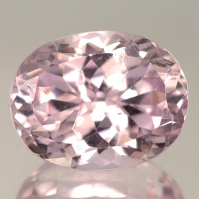 Kunzite rose naturelle coupe ovale, 10,19 ct, VVS