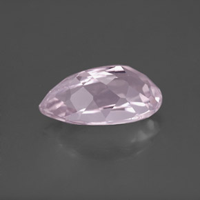 Kunzite rose naturelle en forme de poire, 3,55 ct, VS