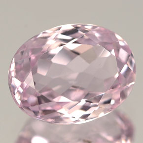 Kunzite rose naturelle coupe ovale, 2,34 ct, VS