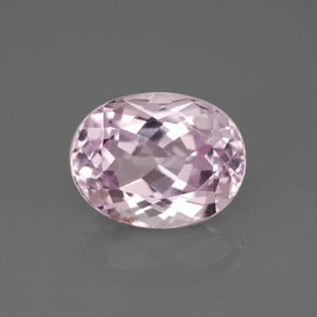 Kunzite rose naturelle coupe ovale, 3,10 ct, VS