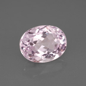 Kunzite rose naturelle coupe ovale, 3,10 ct, VS
