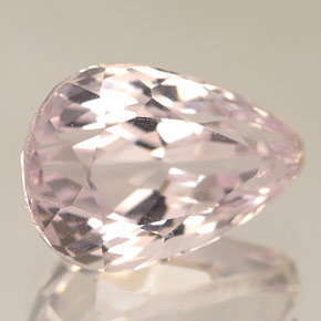 Kunzite rose naturelle en forme de poire, 4,44 ct, VVS-VS