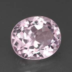 Kunzite rose naturelle coupe ovale, 3,77 ct, VVS-VS