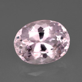 Kunzite rose naturelle coupe ovale, 6,52 ct, VVS