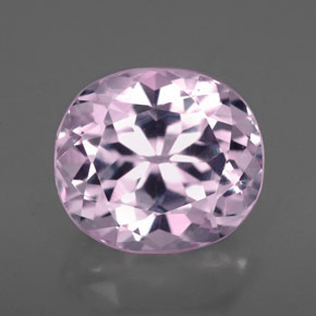 Kunzite rose naturelle coupe ovale, 5,36 ct, VVS