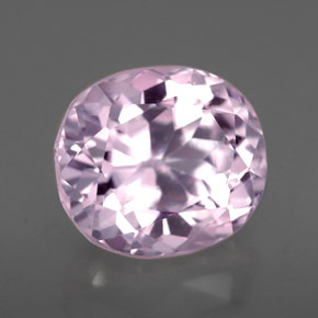 Kunzite rose naturelle coupe ovale, 5,36 ct, VVS