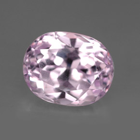 Kunzite rose naturelle coupe ovale, 5,68 ct, VVS