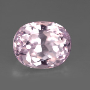 Kunzite rose naturelle coupe ovale, 5,68 ct, VVS