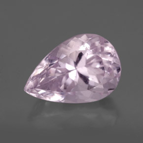 Kunzite rose naturelle en forme de poire, 7,39 ct, VS-SI