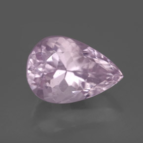 Kunzite rose naturelle en forme de poire, 7,39 ct, VS-SI