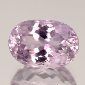 Kunzite rose naturelle coupe ovale, 6,62 ct, VVS
