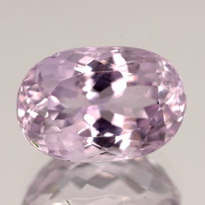 Kunzite rose naturelle coupe ovale, 6,62 ct, VVS