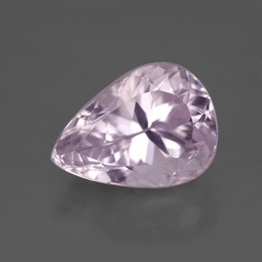 Kunzite rose naturelle en forme de poire, 6,29 ct, VVS