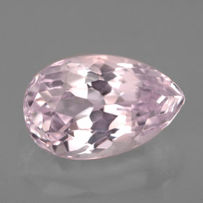Kunzite Rose naturelle En forme de poire, 5.35 ct, VVS