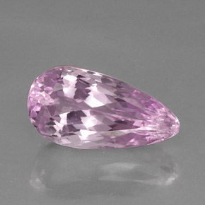 Kunzite rose naturelle en forme de poire, 15,46 ct, VVS-VS