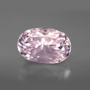 Kunzite rose clair naturelle coupe ovale, 6,74 ct, VVS-VS