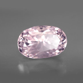 Kunzite rose clair naturelle coupe ovale, 6,74 ct, VVS-VS