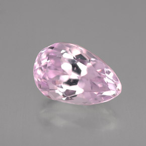 Kunzite rose naturelle en forme de poire, 3,54 ct, VS