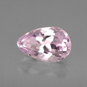 Kunzite rose naturelle en forme de poire, 3,54 ct, VS