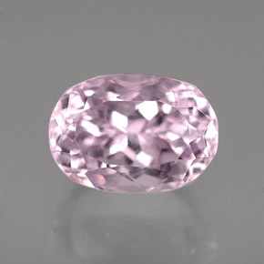 Kunzite rose naturelle coupe ovale, 5,63 ct, VVS-VS