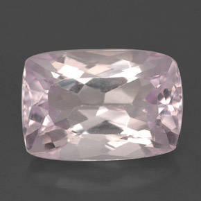 Kunzite rose naturelle coupe coussin, 7,47 ct, VS