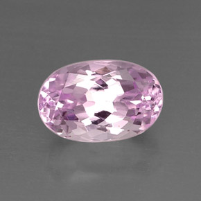 Kunzite rose naturelle coupe ovale, 6,94 ct, VVS-VS