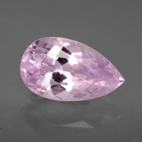 Kunzite rose naturelle en forme de poire, 5,35 ct, VVS-VS