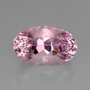 Kunzite rose naturelle coupe ovale, 13,47 ct, VVS-VS