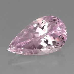 Kunzite Rose naturelle En forme de poire, 22.51 ct, VVS