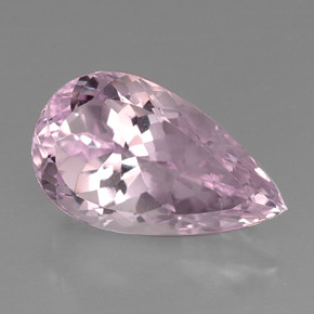 Kunzite Rose naturelle En forme de poire, 22.51 ct, VVS