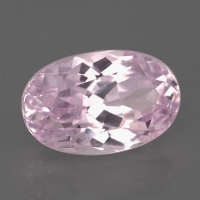 Kunzite rose naturelle coupe ovale, 5,91 ct, VVS