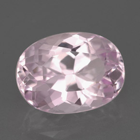 Kunzite rose naturelle coupe ovale, 5,90 ct, VVS