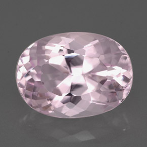 Kunzite rose naturelle coupe ovale, 5,90 ct, VVS
