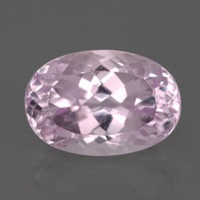 Kunzite rose naturelle coupe ovale, 5,35 ct, VVS-VS