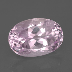 Kunzite rose naturelle coupe ovale, 5,35 ct, VVS-VS