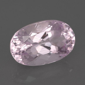Kunzite rose naturelle coupe ovale, 5,06 ct, VVS