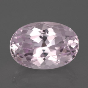 Kunzite rose naturelle coupe ovale, 5,35 ct, VVS