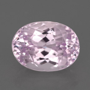 Kunzite rose naturelle coupe ovale, 5,77 ct, VVS-VS