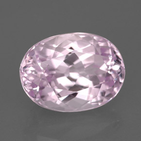 Kunzite rose naturelle coupe ovale, 5,77 ct, VVS-VS