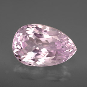 Kunzite rose naturelle en forme de poire, 6,92 ct, VVS