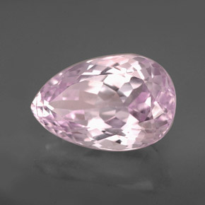 Kunzite rose naturelle en forme de poire, 6,92 ct, VVS