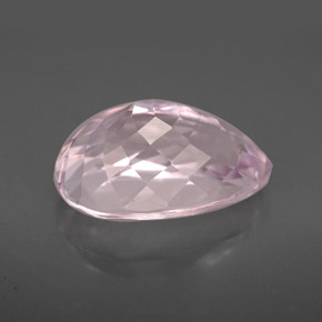 Kunzite rose naturelle en forme de poire, 6,92 ct, VVS